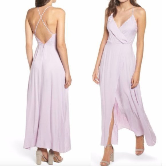 Leith Dresses & Skirts - LEITH Faux Wrap Maxi Dress Purple Lavender Lilac